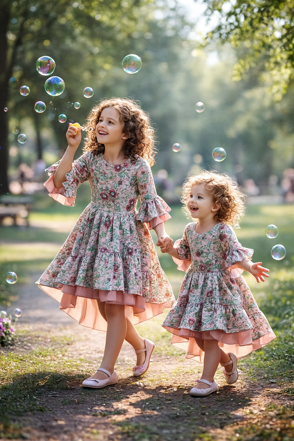 Rochita Sabrina roz prafuit cu flori