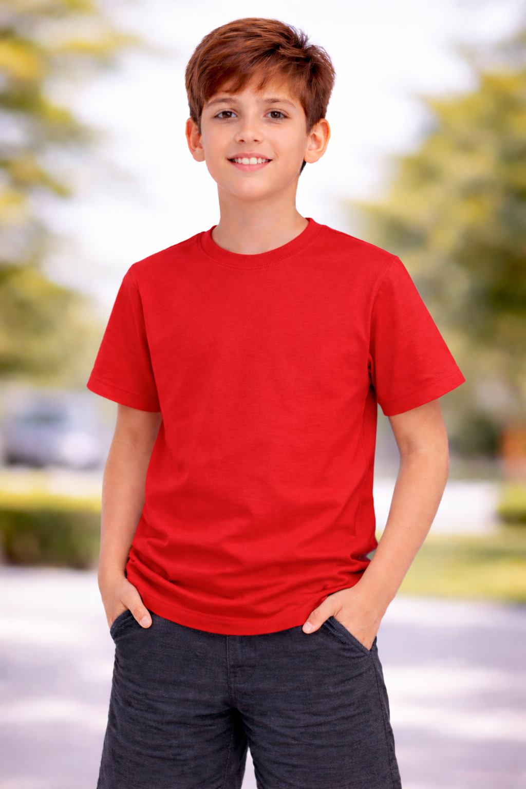 Tricou scoala Stelian rosu