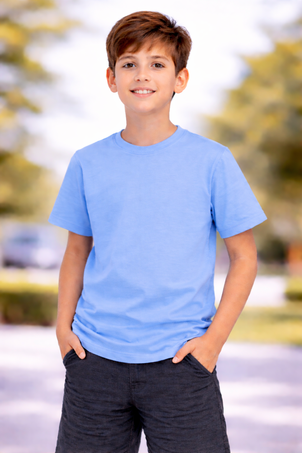 Tricou scoala Stelian bleu