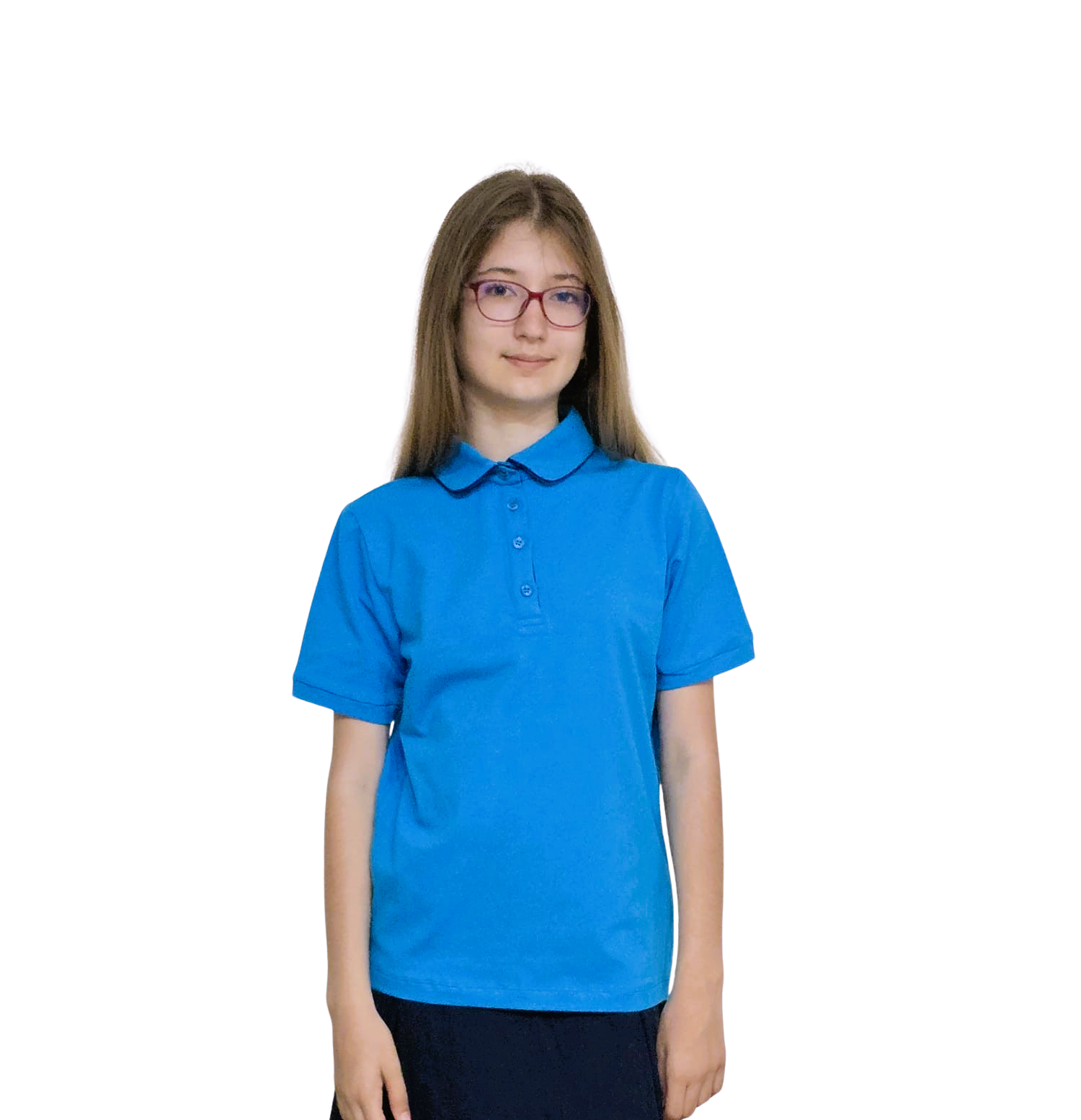 Tricou școală Gabriela maneca scurta turcoaz