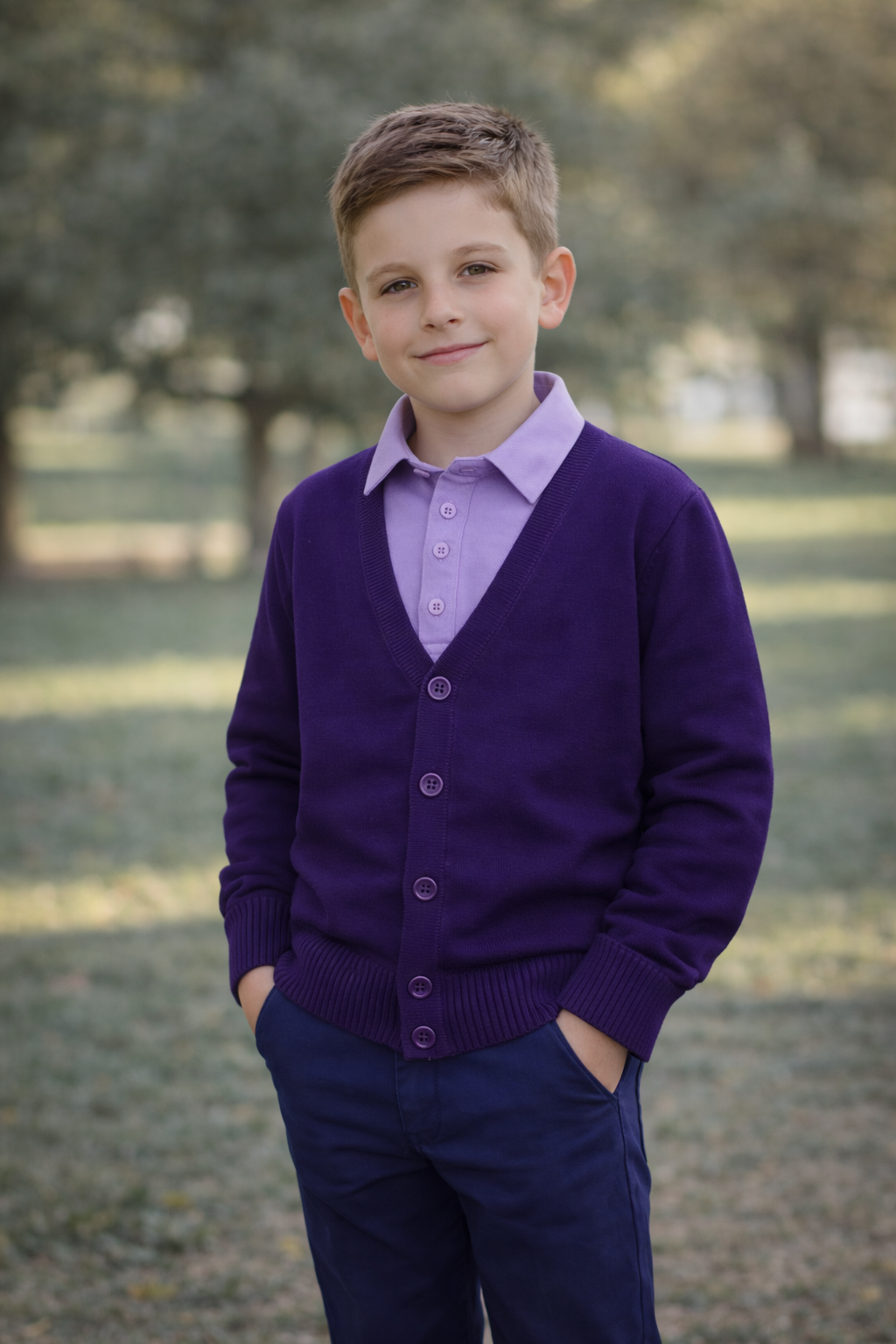 Cardigan școală Dorel mov