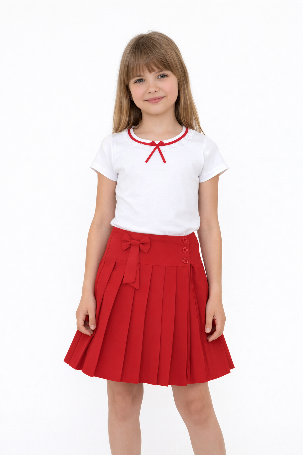 Fusta școală Olga rosie