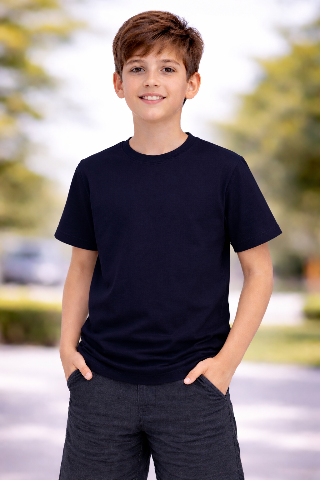 Tricou scoala Stelian bleumarin